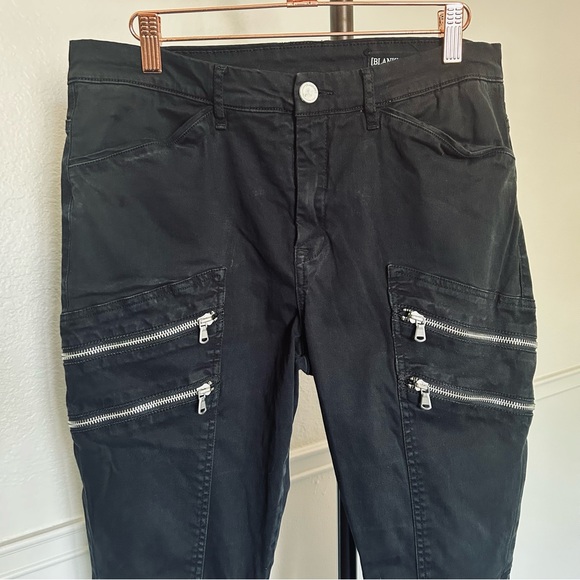 Blank NYC Black Zipper Moto Skinny Pants Women’s 30 - Picture 2 of 7
